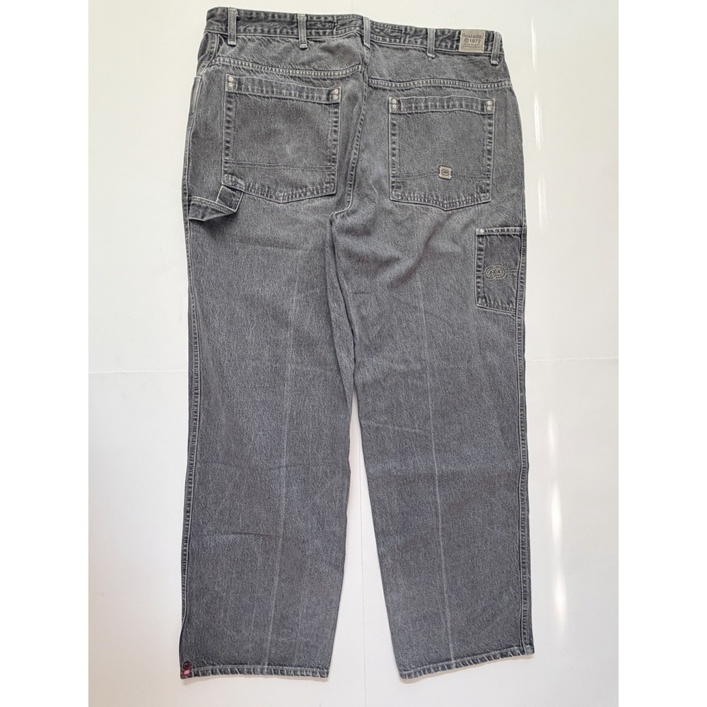 Y2K Ecko Unltd. Men's Gray Denim Foundry Carpenter Jeans Cotton 40x33